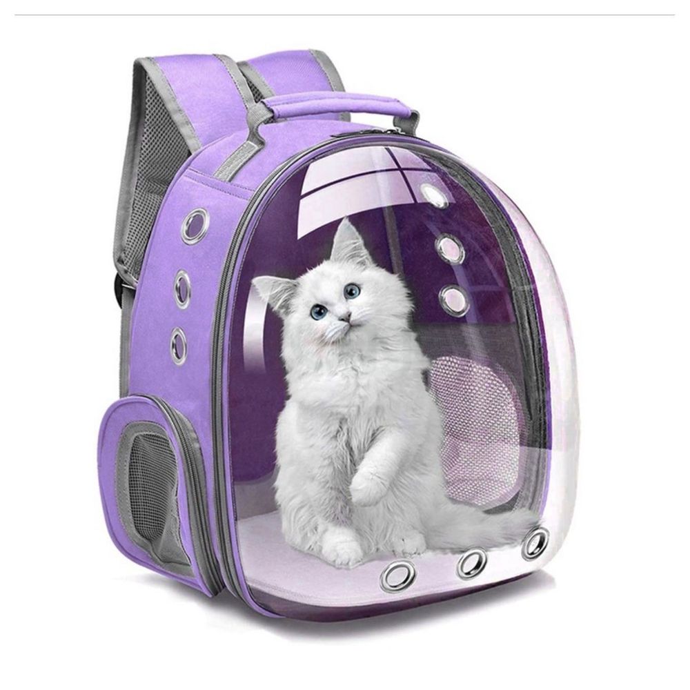 Pet Carrier Bag Portable Pet Outdoor Travel Backpack Purple Color T-4  