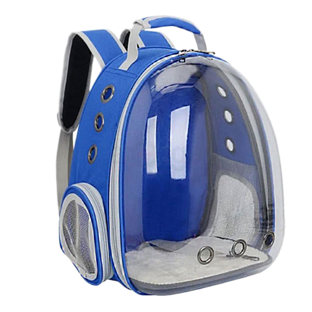 Pet Carrier Bag Portable Pet Outdoor Travel Backpack Cartoon Cage Blue Color T-4  