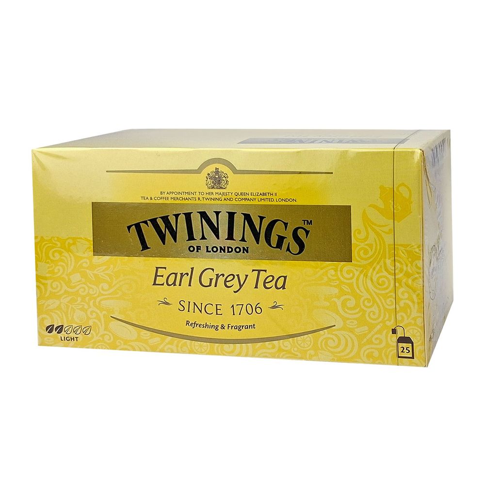 Twinings Of London Earl Grey  Tea, 25 Tea Bags Pack  