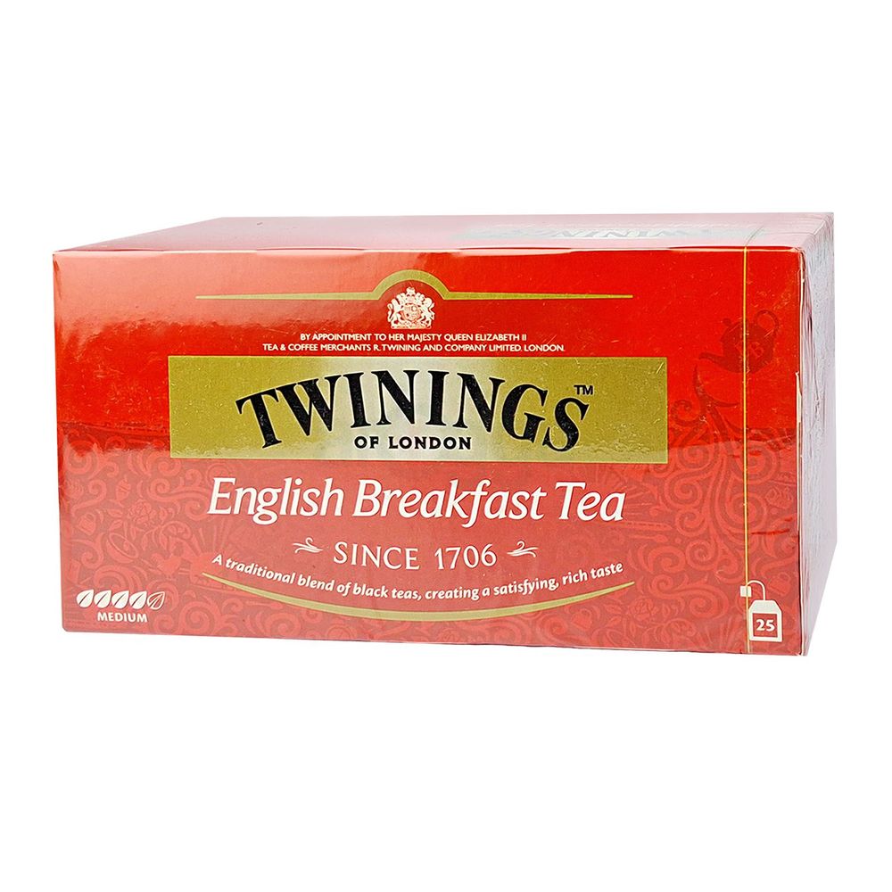 Twinings Of London English Breakfast Tea, 25 Tea Bags Pack  
