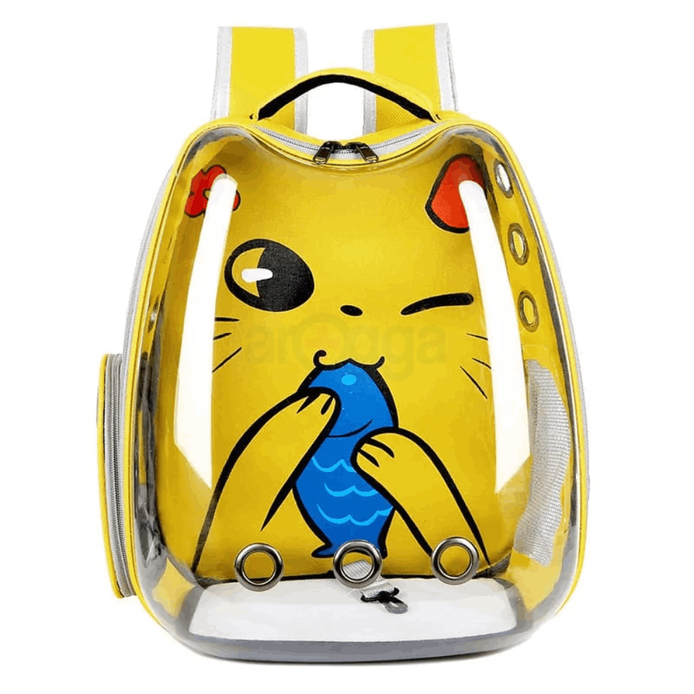 Pet Carrier Bag Portable Pet Outdoor Travel Backpack Yellow Color  