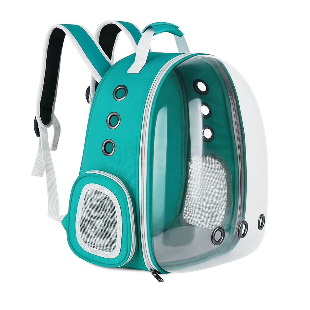 Pet Carrier Bag Portable Pet Outdoor Travel Backpack Teal Blue Color T-4  