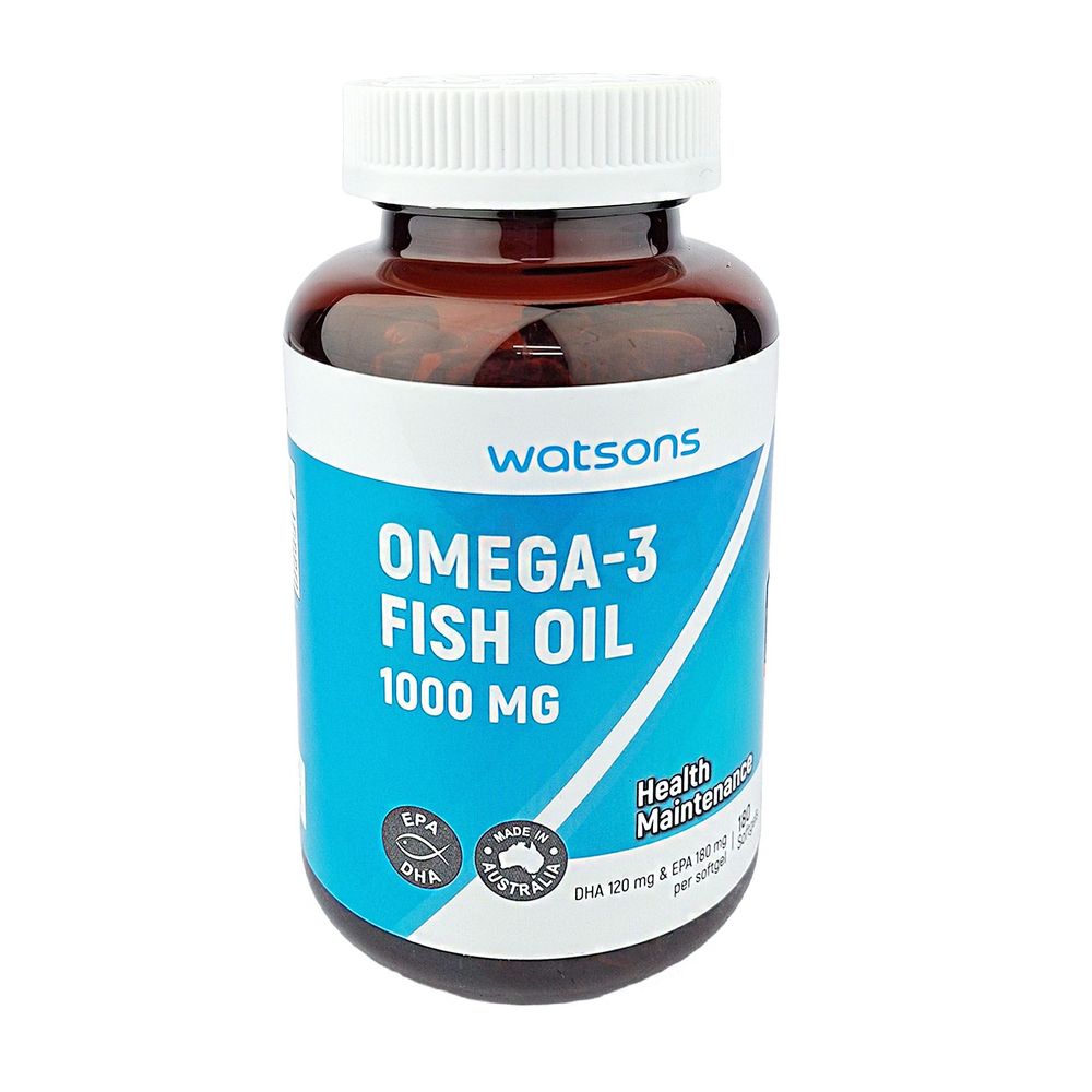 WATSONSOmega 3 Fish Oil 1000mg 180 Softgels   