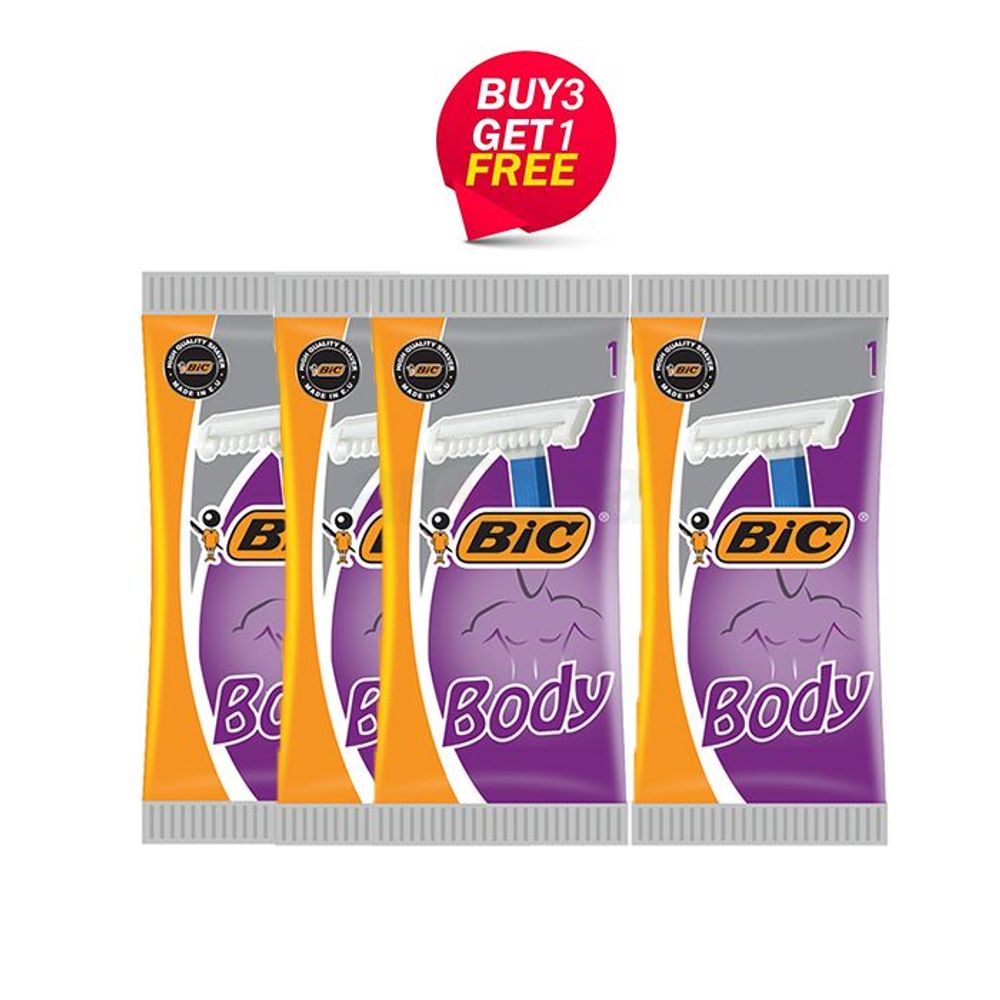 BIC Razor Body Single Blade (Buy 3 Get 1 Free)  
