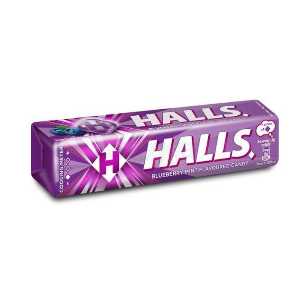 Halls Blueberry Flavored Candy 34g  
