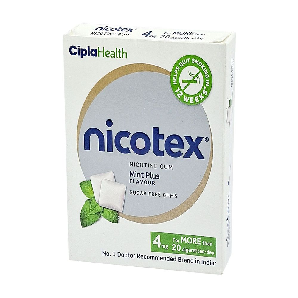 Nicotex Anti Nicotine Chewing Gum Mint Plus 12's Pack  