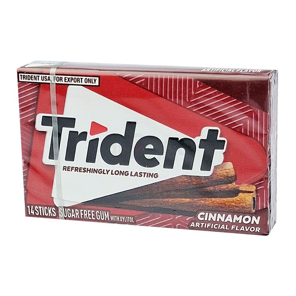 Trident Sugar Free Chewing Gum Cinnamon Twist Artificial Flavor 14 Sticks  