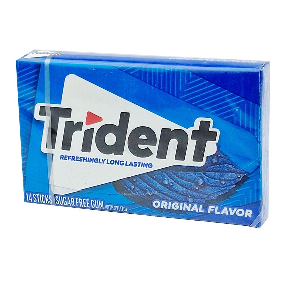 Trident Sugar Free Chewing Gum Original Flavor 14 Sticks  