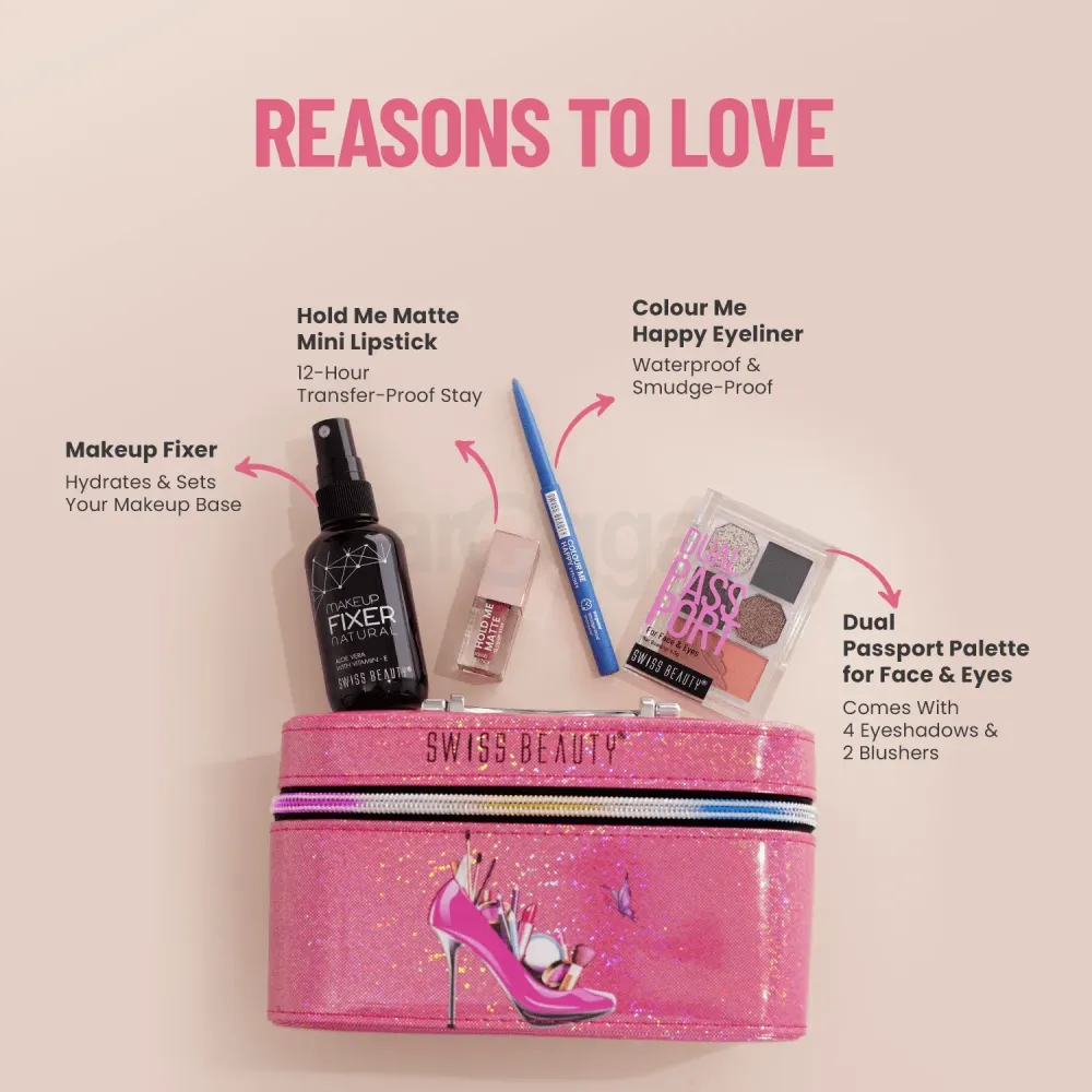 Swiss Beauty Vanity Box Mixed Color Medium Size - Multicolor  