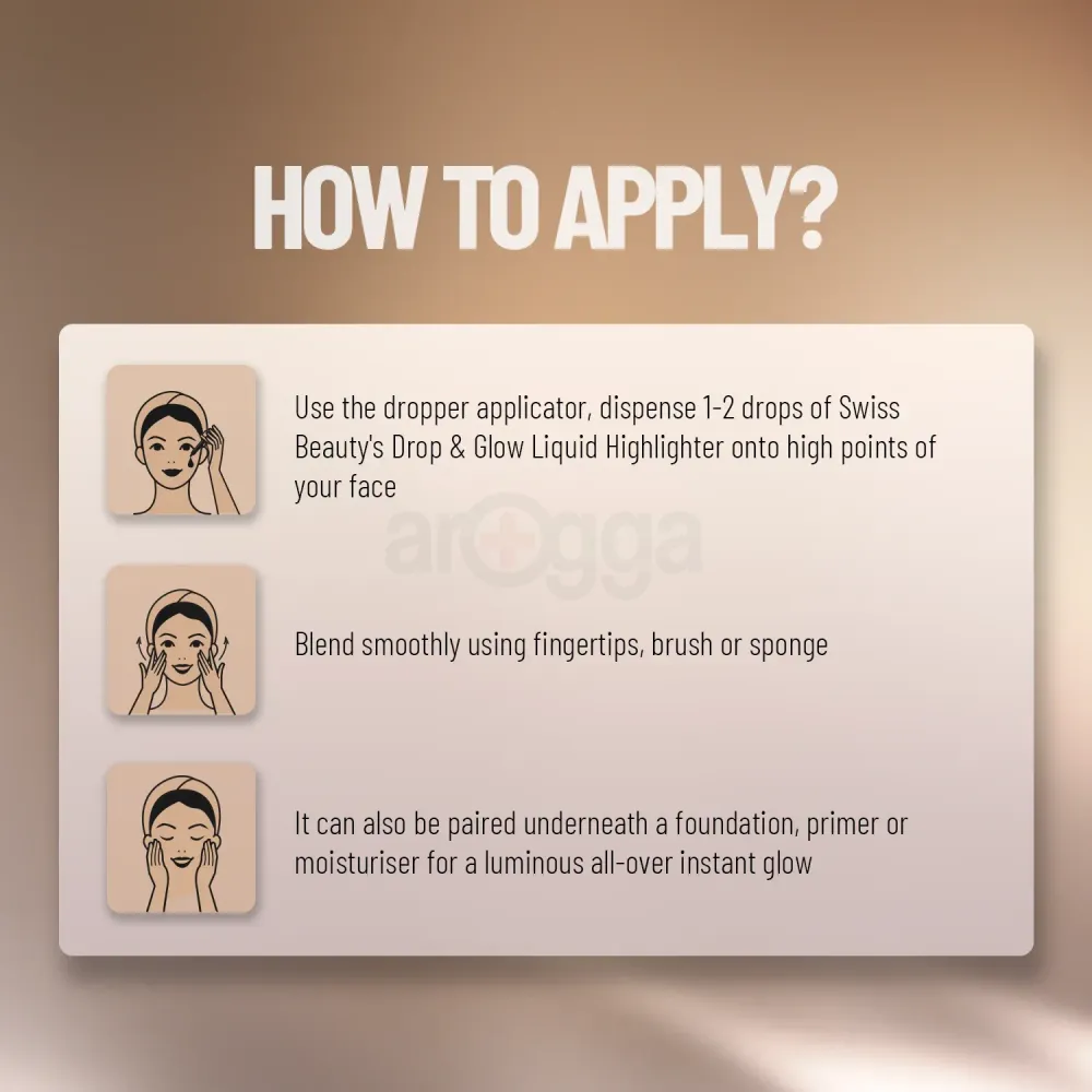 Swiss Beauty Liquid Highlighter Drop & Glow - 02 Gold  
