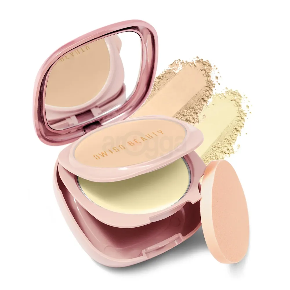 Swiss Beauty Matte & Set Duo Oil Free Compact Powder - Honey 04  
