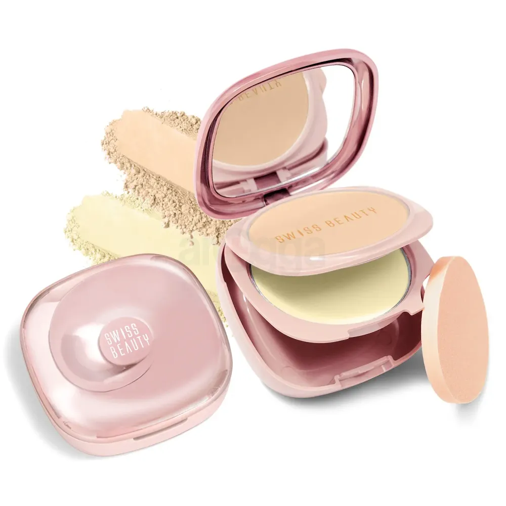 Swiss Beauty Matte & Set Duo Oil Free Compact Powder - Honey 04  