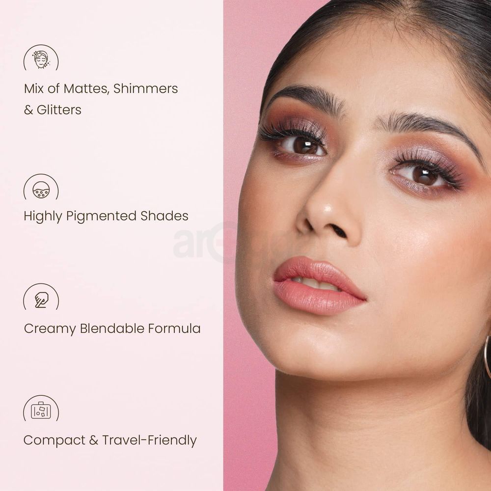 Swiss Beauty Lustre Eyeshadow Palette - 01 Rose n Petals  