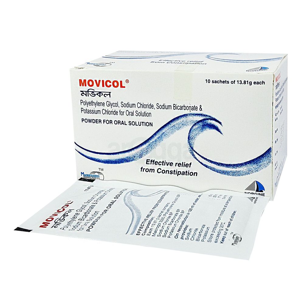 Movicol Sachet 13.125gm+178.500gm+350.700gm+46.600gm powder