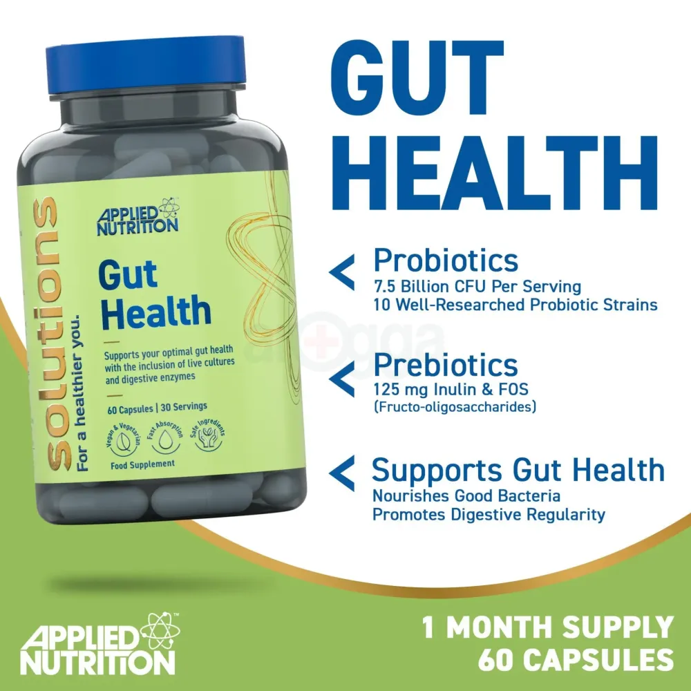 Applied Nutrition Gut Health Solutions 60 Capsules  