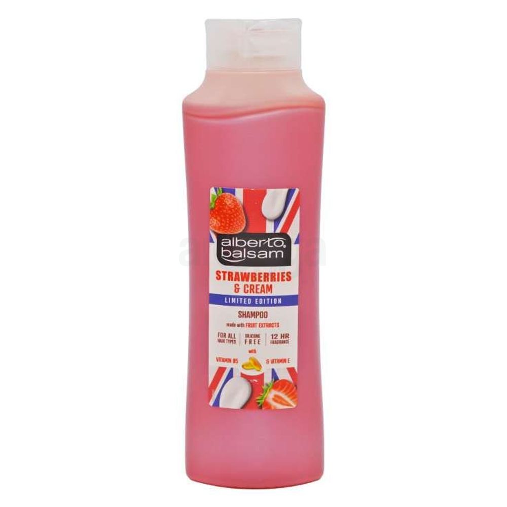 Alberto Balsam Strawberries & Cream Shampoo with Fruit Extracts for All Hair Type  
