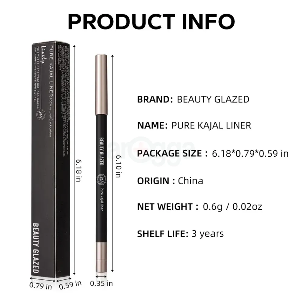Beauty Glazed Pure Kajal Liner Black  