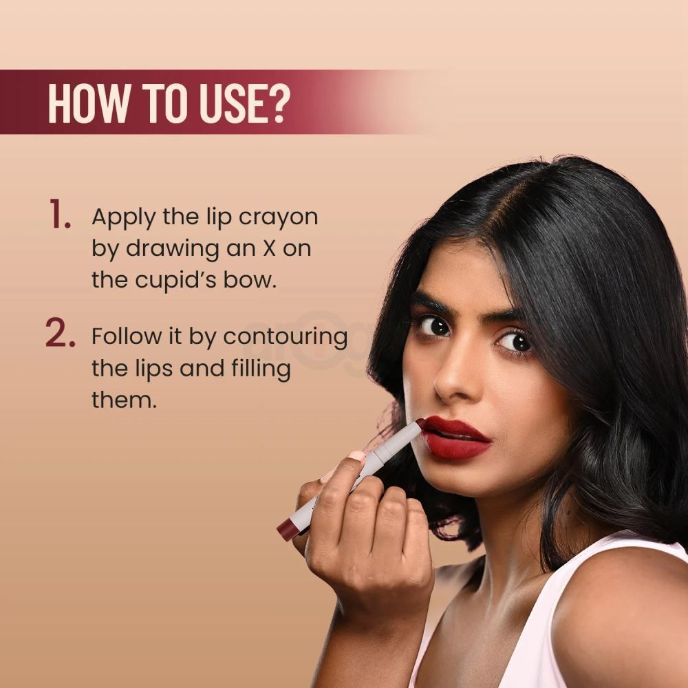 Swiss Beauty Matte Cat Lip Crayon Transfer Proof & Lightweight with Jojoba oil & Vitamin E - 03 Brick Shell  