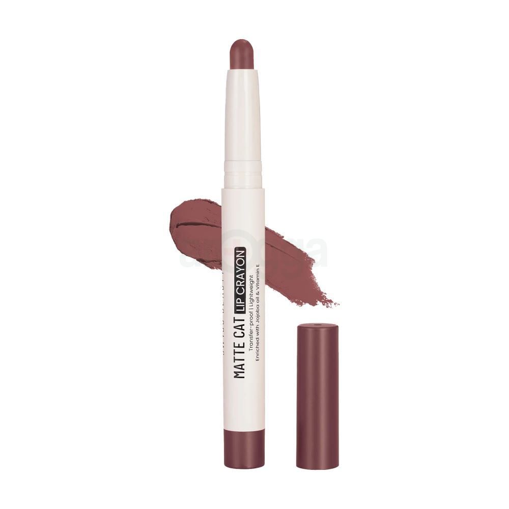Swiss Beauty Matte Cat Lip Crayon Transfer Proof & Lightweight with Jojoba oil & Vitamin E - 03 Brick Shell  