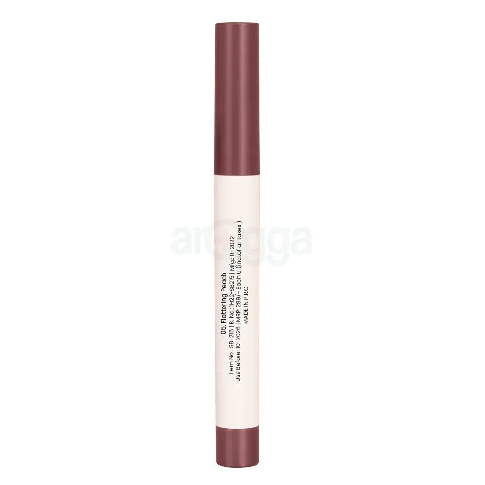 Swiss Beauty Matte Cat Lip Crayon Transfer Proof & Lightweight with Jojoba oil & Vitamin E - 05 Flattering Peach  