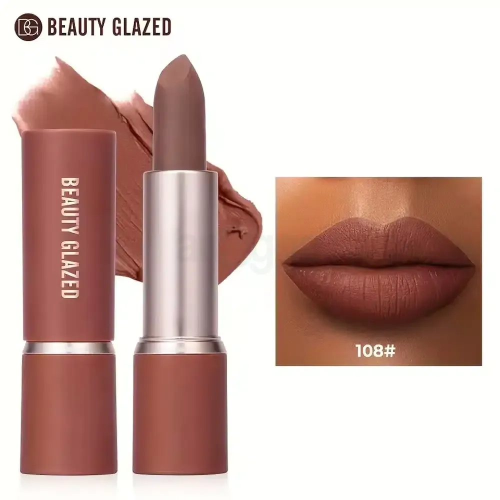 Beauty Glazed Modern Matte Long Lasting Lipstick Color - 108  