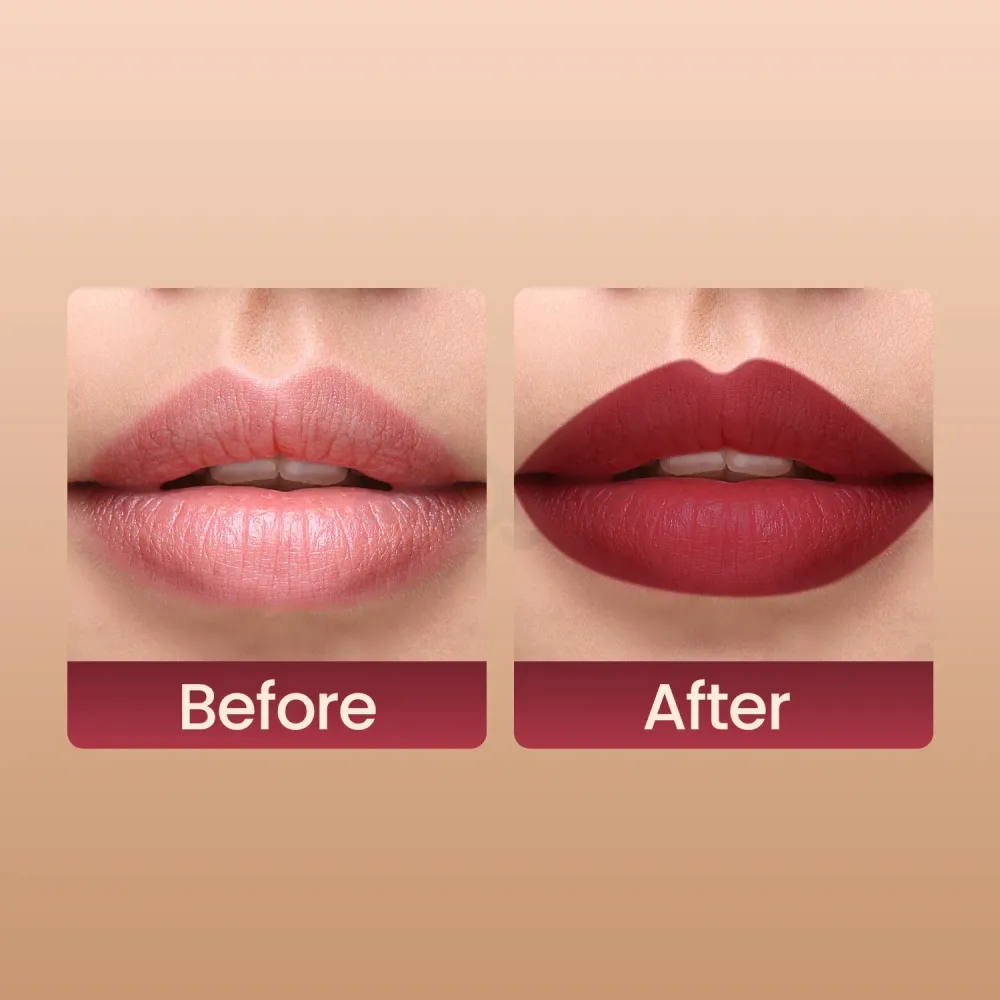 Swiss Beauty Matte Cat Lip Crayon Transfer Proof & Lightweight with Jojoba oil & Vitamin E- 23 Murphy Wood  