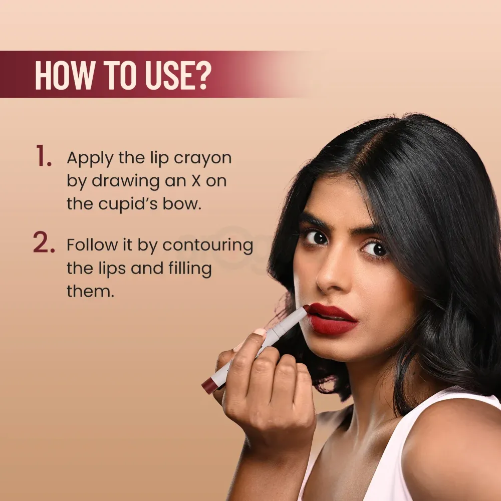 Swiss Beauty Matte Cat Lip Crayon Transfer Proof & Lightweight with Jojoba oil & Vitamin E - 22 Regal Wine  