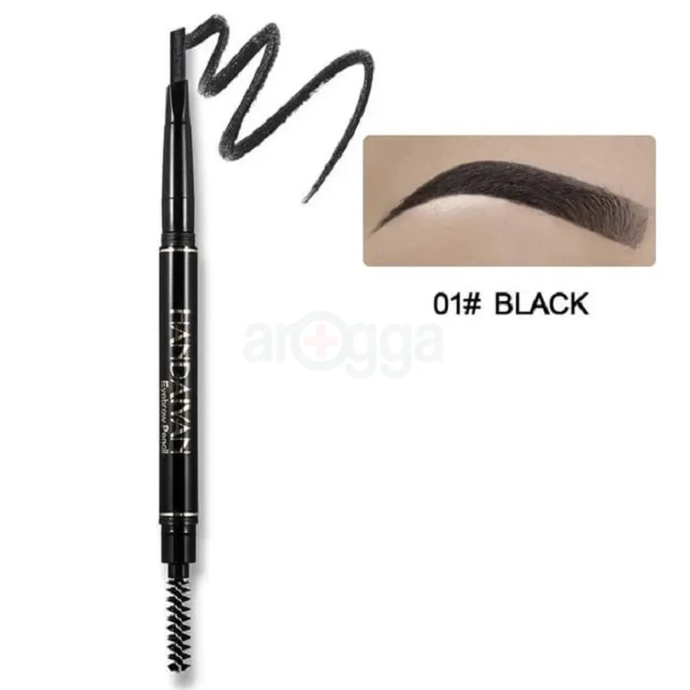 Handaiyan Painted Natural Double Eyebrow Pen - 01 Black  