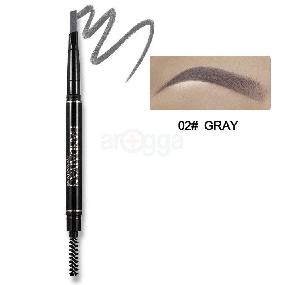 Handaiyan Painted Natural Double Eyebrow Pen - 02 Gray  