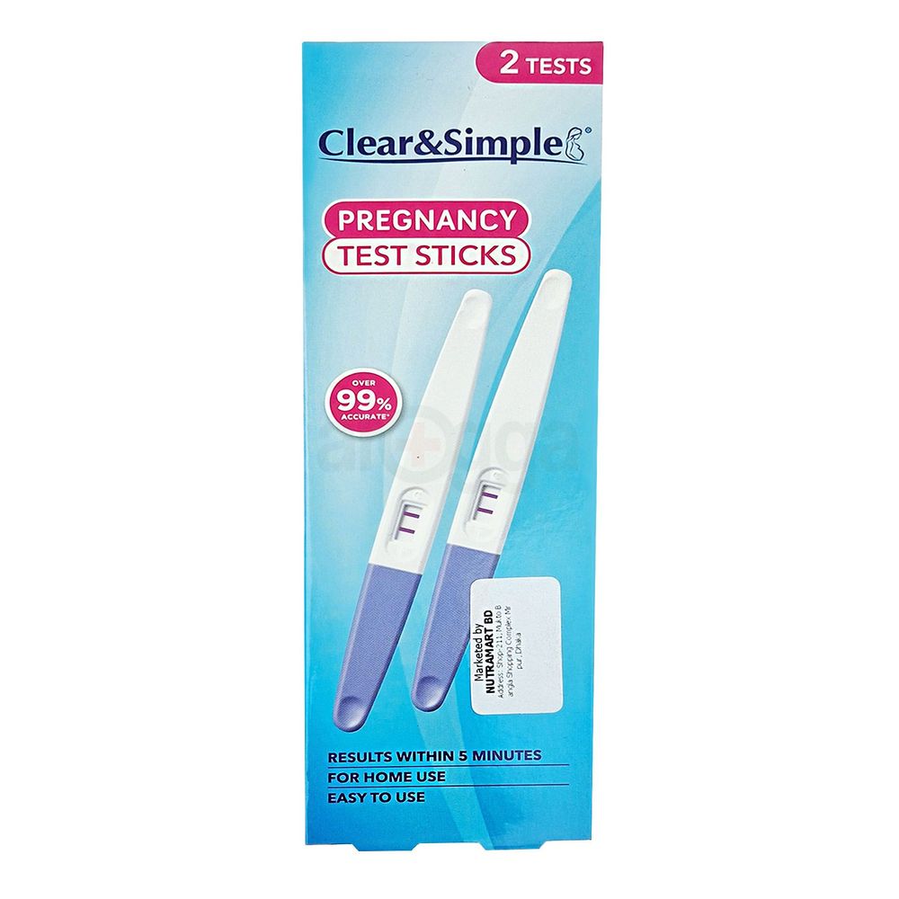 Clear & Simple Pregnancy Test Sticks (2 Tests)  