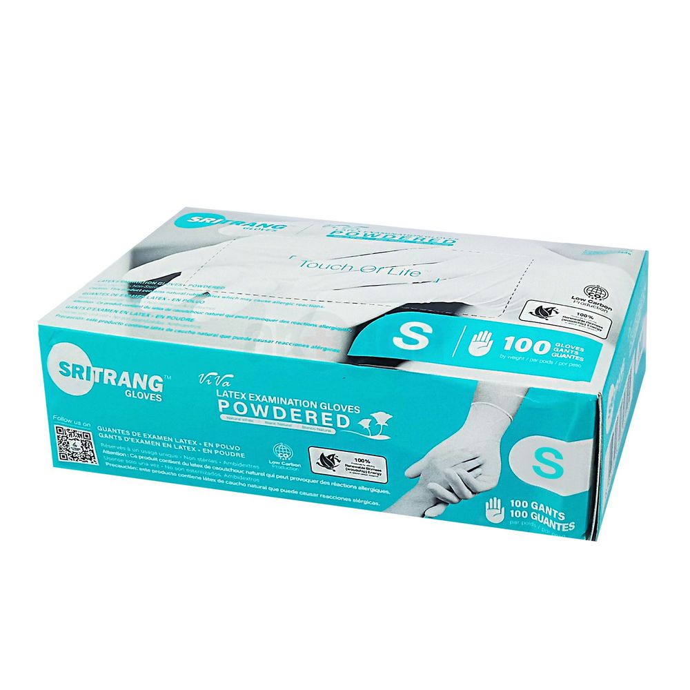Examination Gloves White ( Sritrang ) S  
