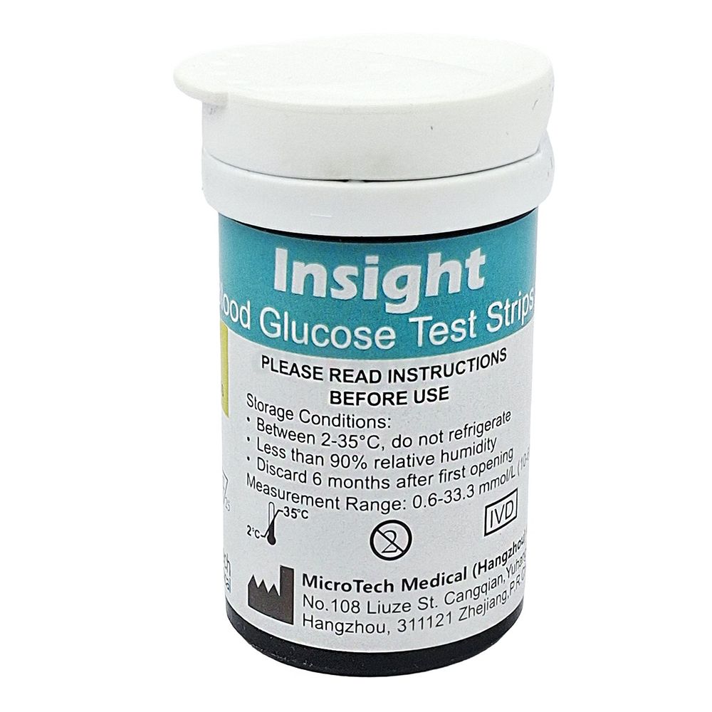 Insight Blood Glucose Test Strip 25's Vial  