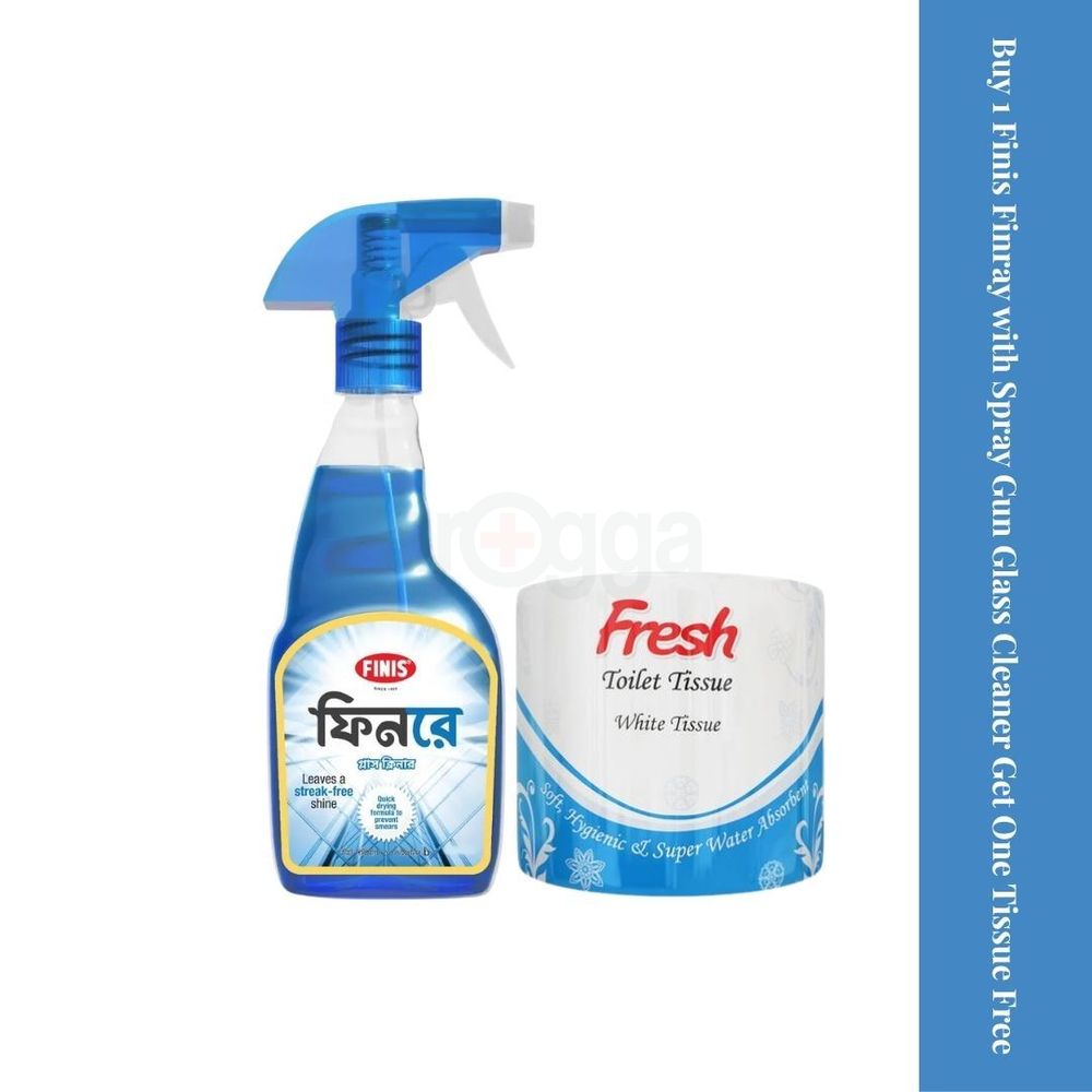 Finis Finray with Spray Gun Glass Cleaner - Tissue Free  