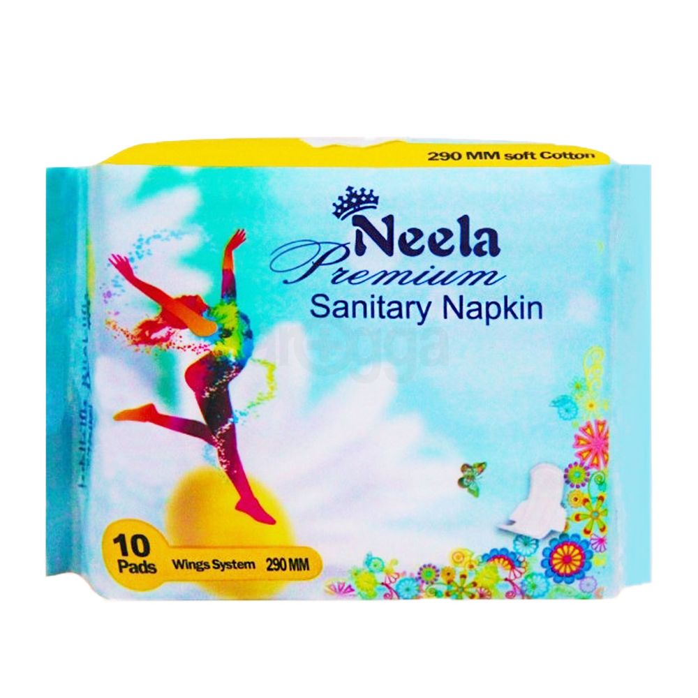 Neela Premium Sanitary Napkin 10 Pads Wings  