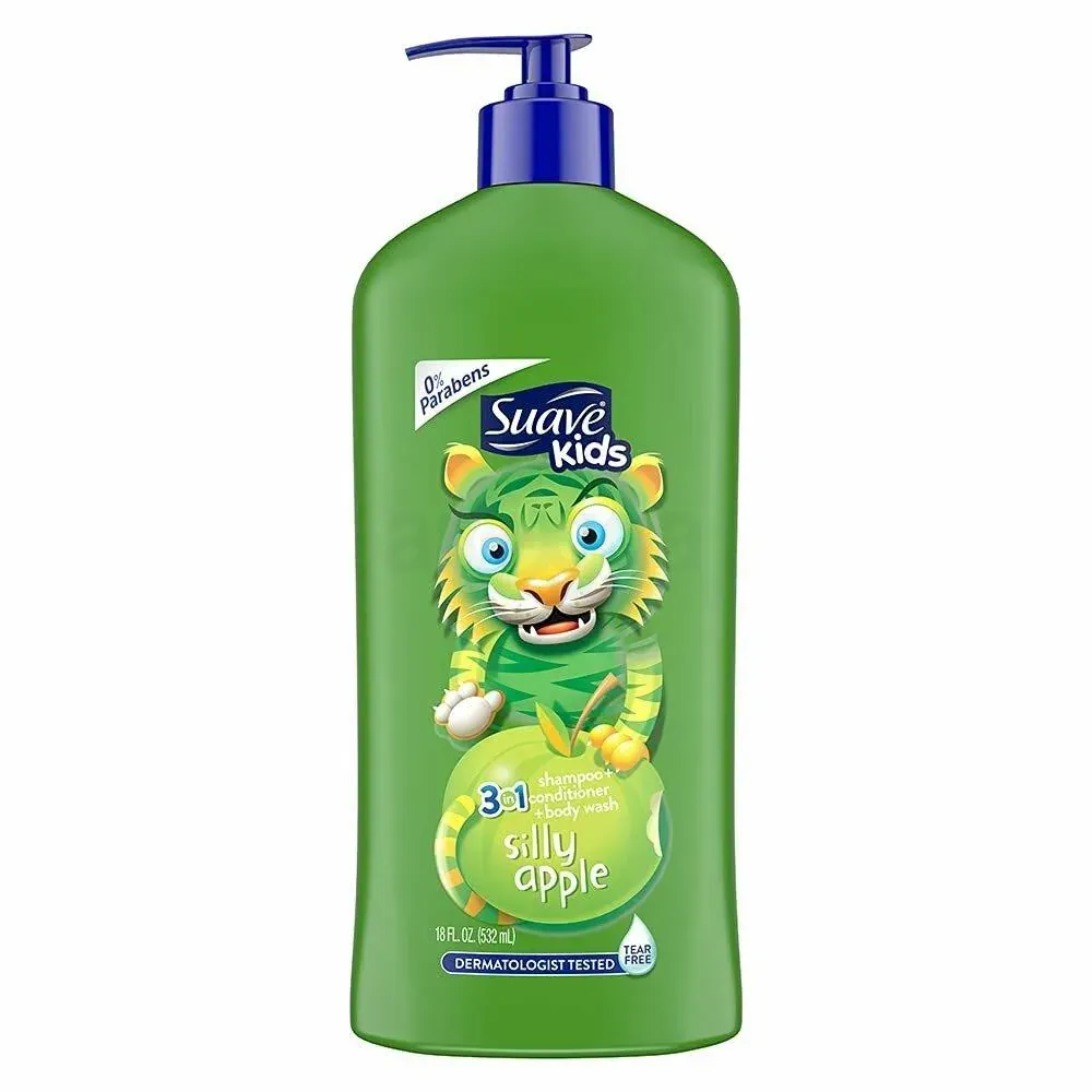 Suave Kids 3 in 1 Silly Apple Shampoo, Conditioner & Body Wash 532ml  