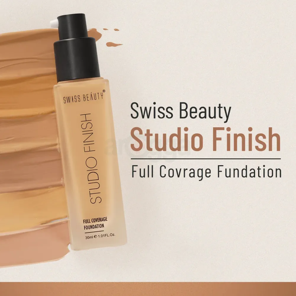 Swiss Beauty Studio Finish Fully Coverage Foundation - 01 Ivory Rose  