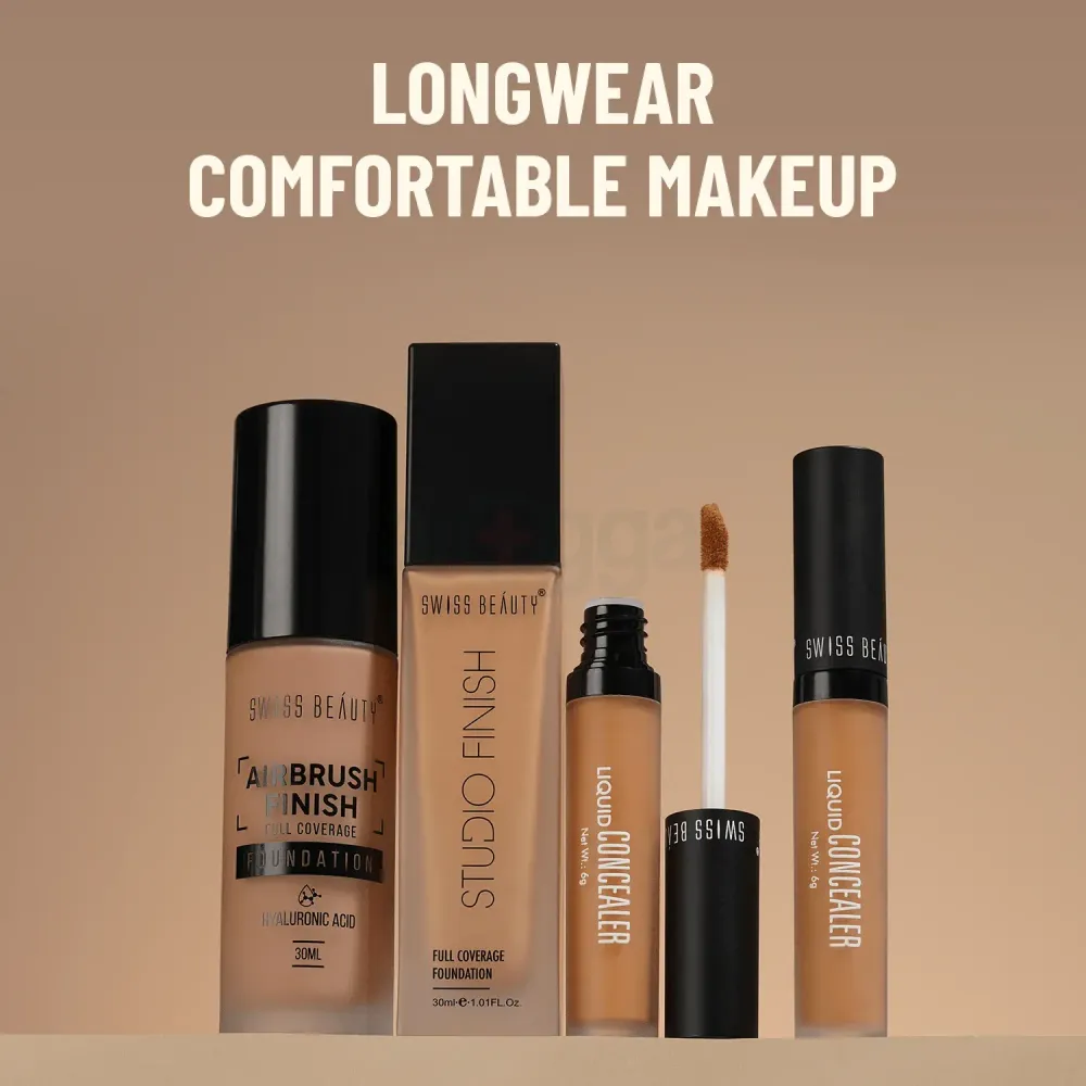 Swiss Beauty Studio Finish Fully Coverage Foundation - 01 Ivory Rose  