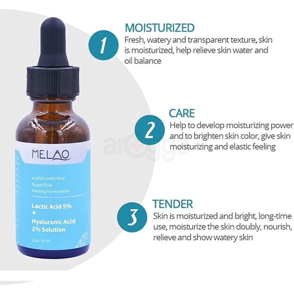 Melao Lactic Acid 5% + Hyaluronic Acid 2% Solution 30ml  