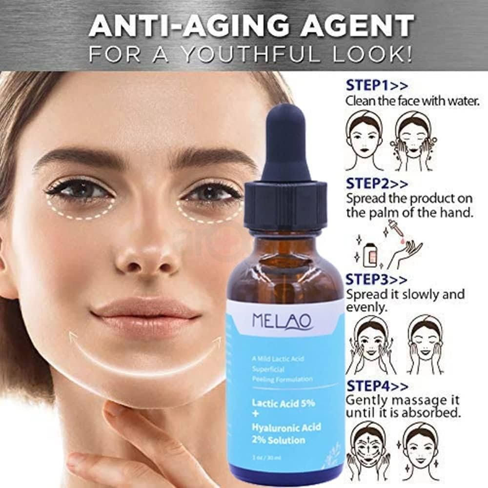 Melao Lactic Acid 5% + Hyaluronic Acid 2% Solution 30ml  