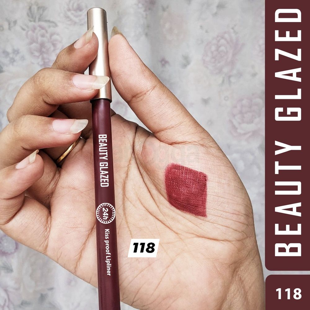 Beauty Glazed Waterproof & Long Lasting Lip Liner - B118 Burnt Umber  