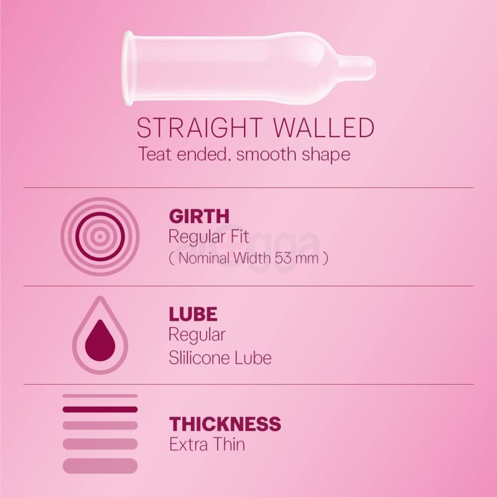 Durex Pleasure Me Regular Fit Dotted & Ribbed Condom - 12 pcs  