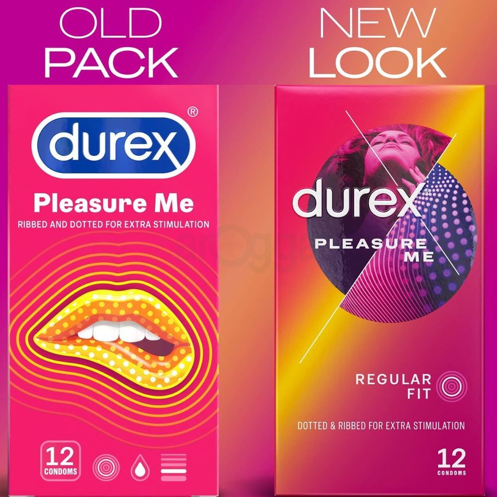 Durex Pleasure Me Regular Fit Dotted & Ribbed Condom - 12 pcs  