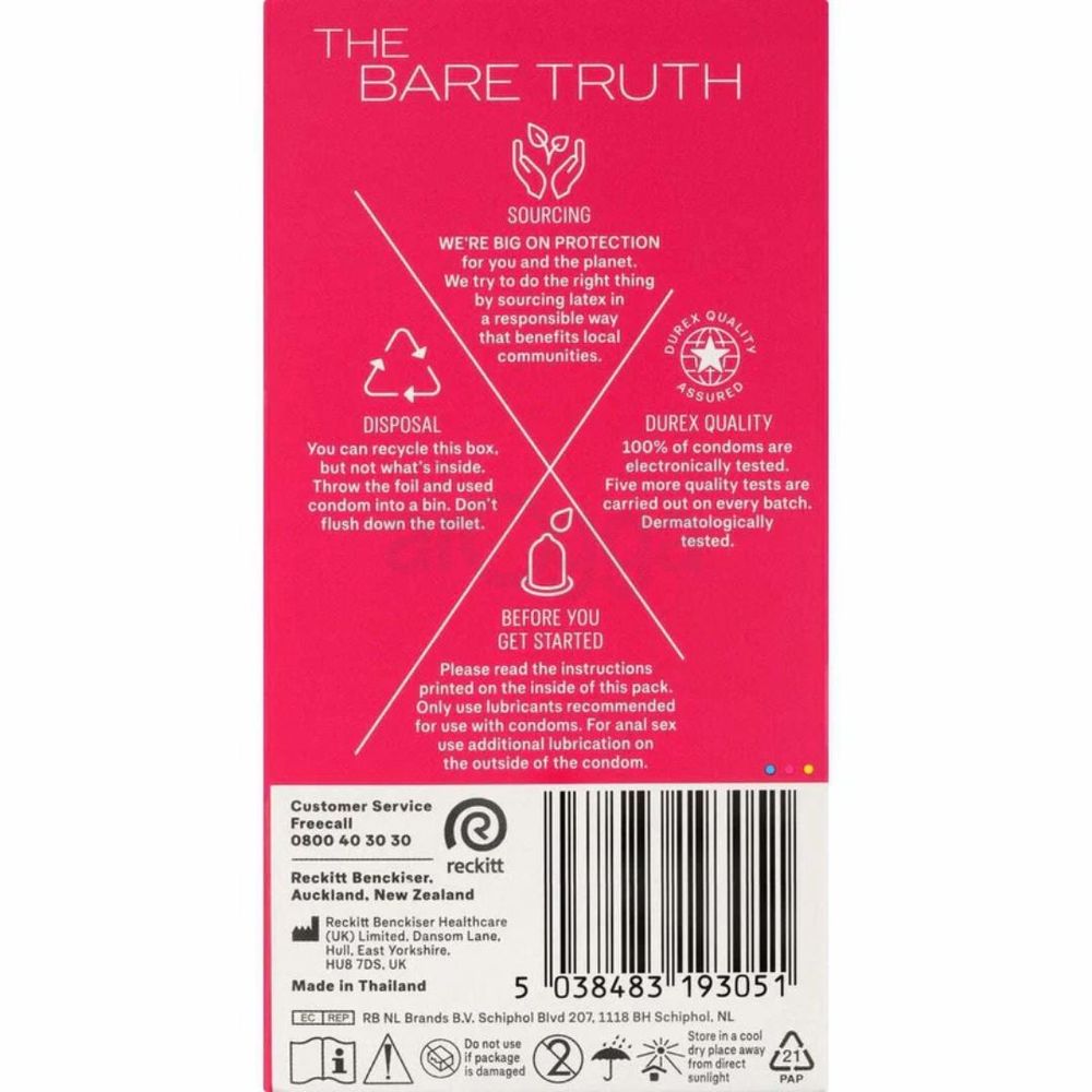 Durex Pleasure Me Regular Fit Dotted & Ribbed Condom - 12 pcs  