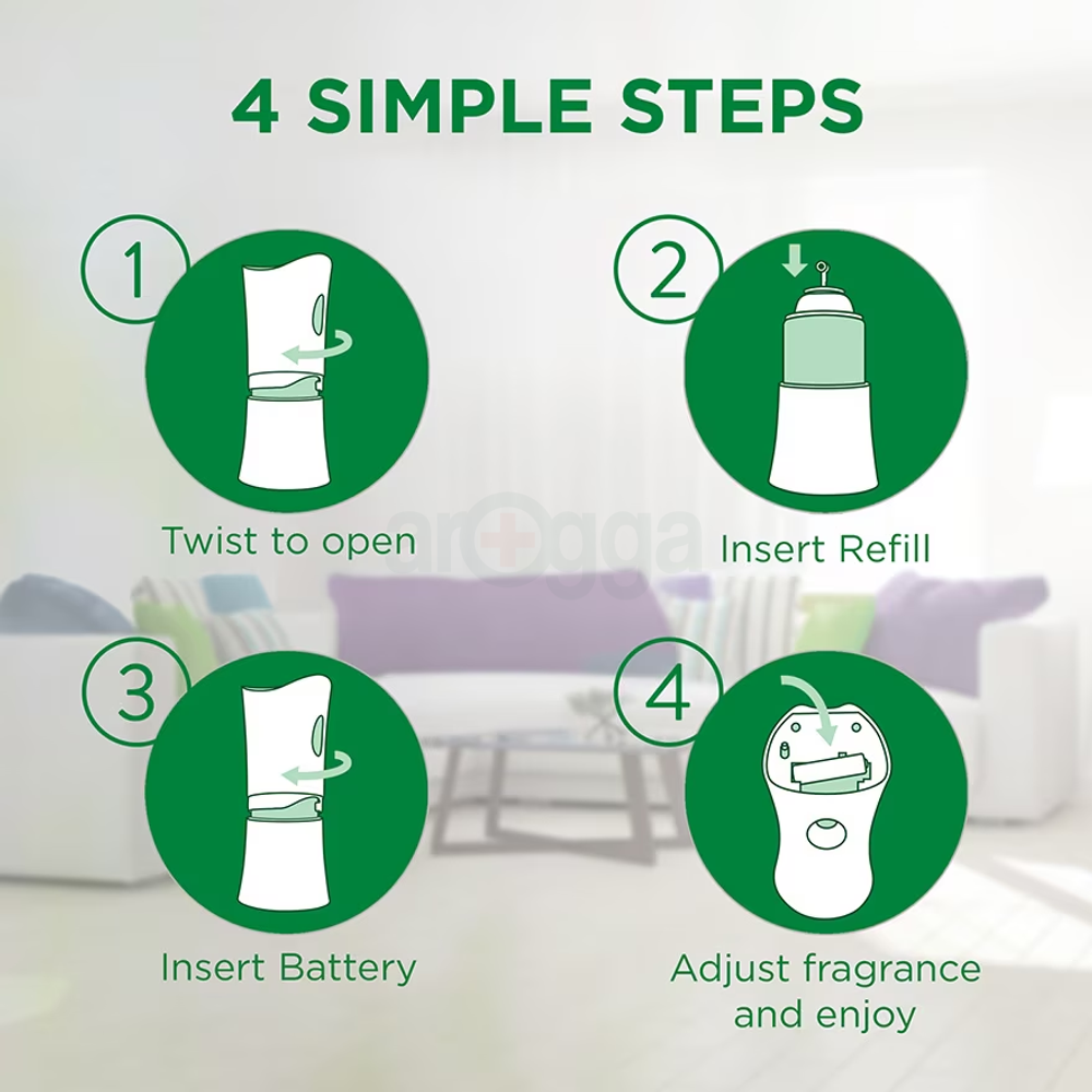 Air Wick Freshmatic Lavender Essential Oil Automatic Spray 250ml (Free Refill & Battery)  