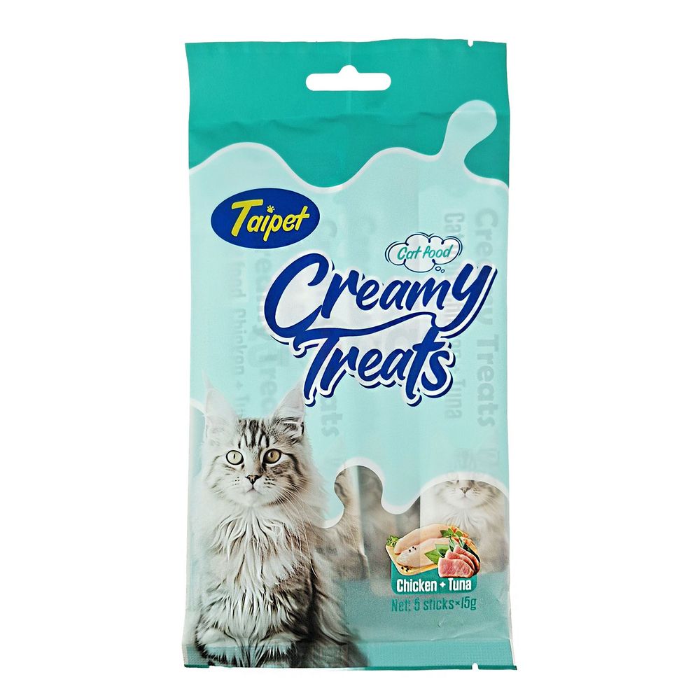 Taipet Creamy Treat Chicken And Tuna Rpecipe (5x15g) 75gm  