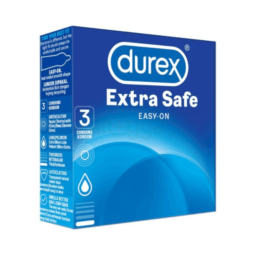 Durex Extra Safe Easy On Condom - 3Pcs Pack (UK)  