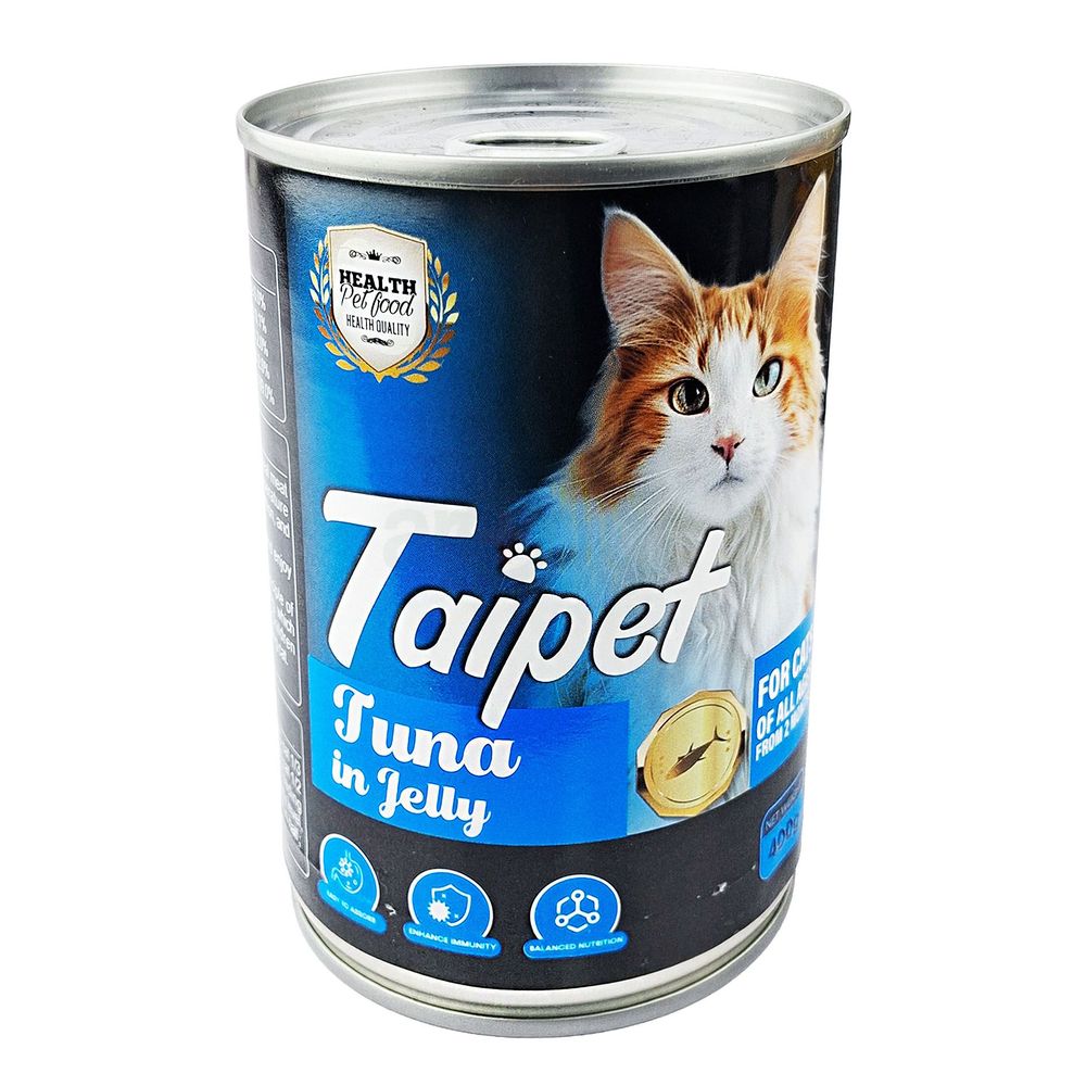 Taipet Can For All Cats From 2 Months Tuna In Jelly 400gm  