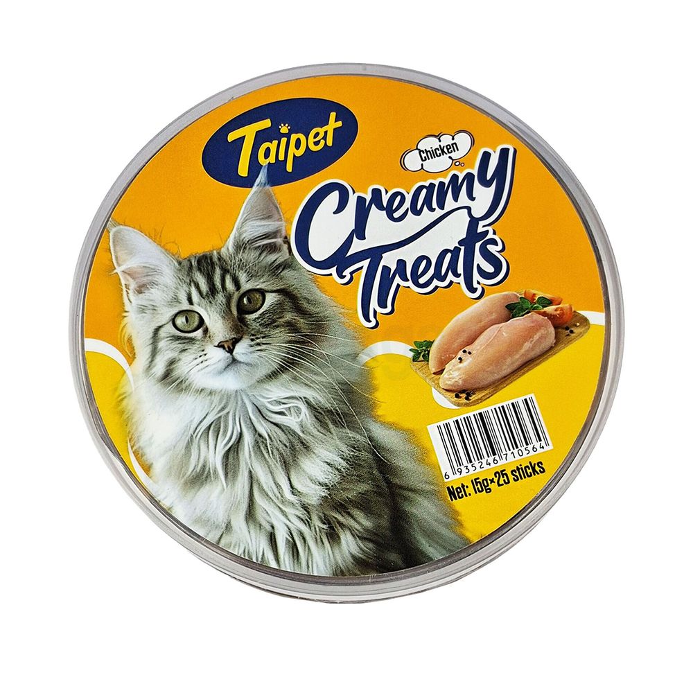Taipet Creamy Treats Chicken Recipe 25pcs Jar 375gm  