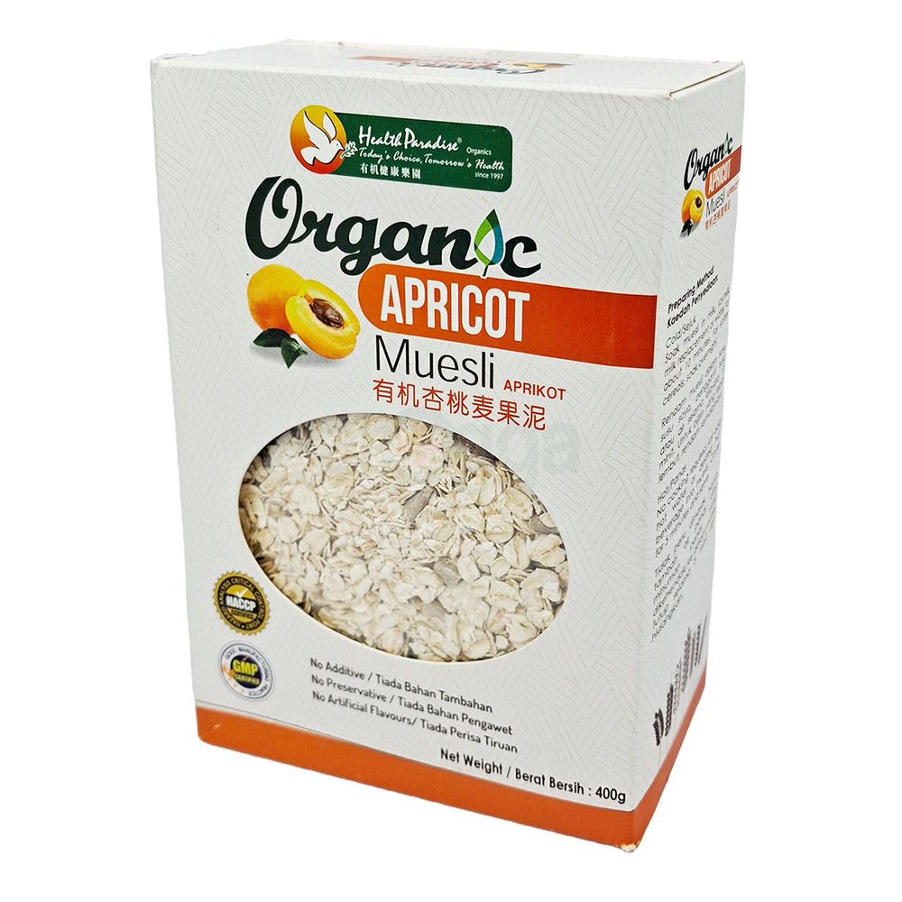 Health Paradise Organic Apricot Muesli 400gm  