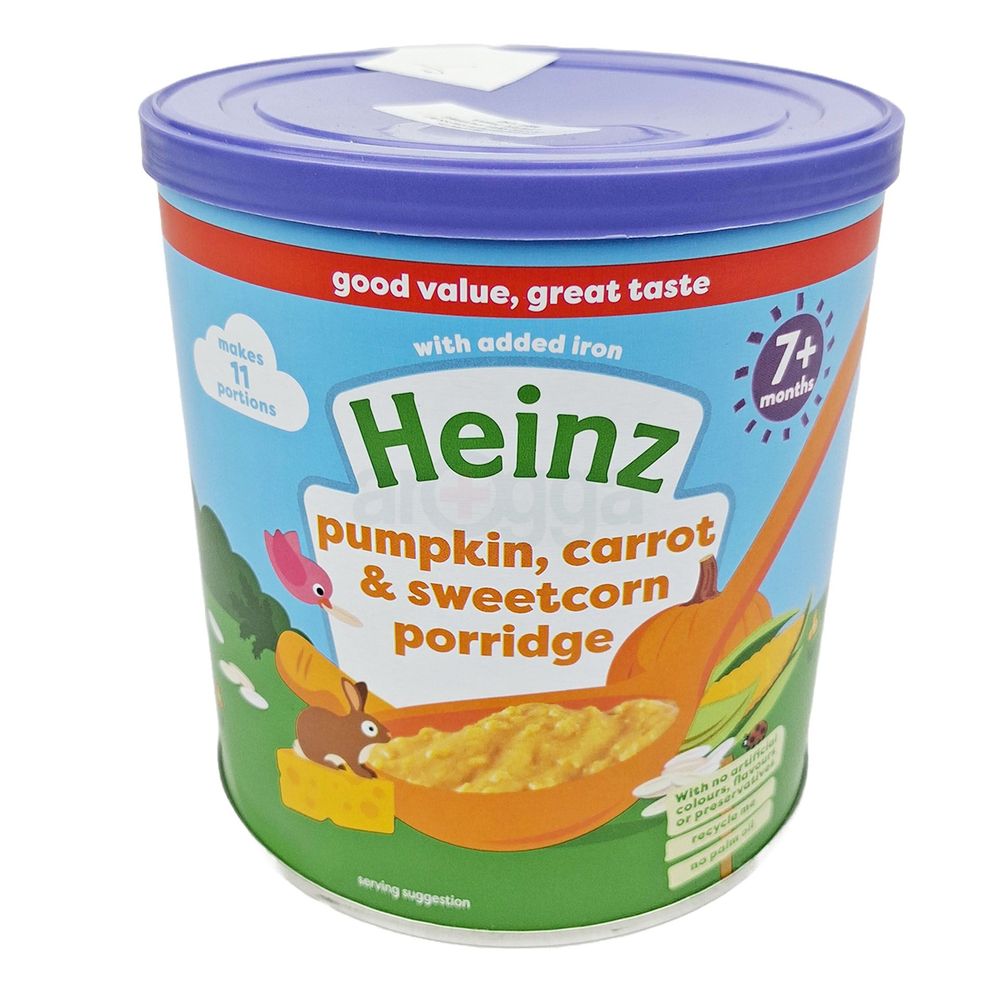Heinz Pumpkin,Carrot & Sweetcorn Baby Food Porridge 7+ Months 200gm  